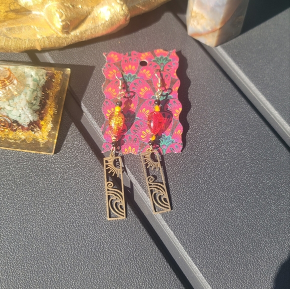 Handmade Beautiful Artisan dangle Earrings - Picture 8 of 16